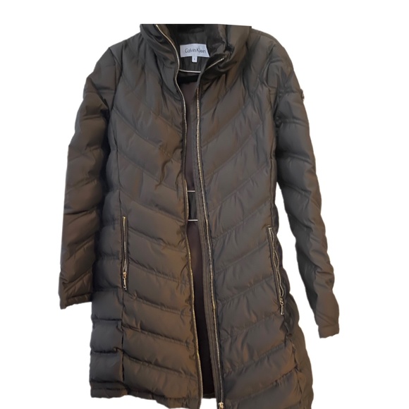 Calvin Klein Knee Length removable hood Puffer Coat - Picture 1 of 4
